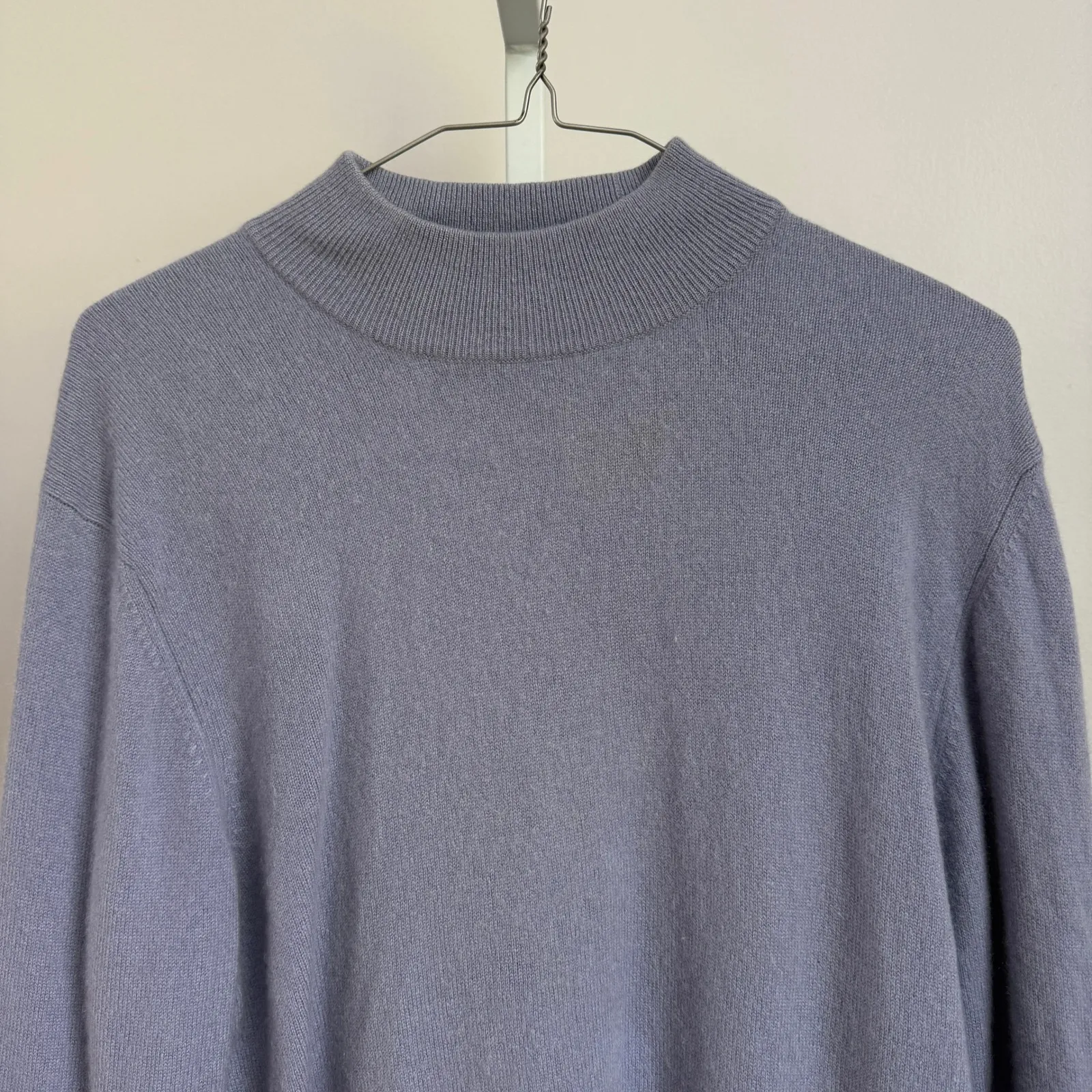 Charter Club 2-ply Cashmere Sweater‎ XL Purple Mock Neck Long Sleeve Knit Top - Image 2