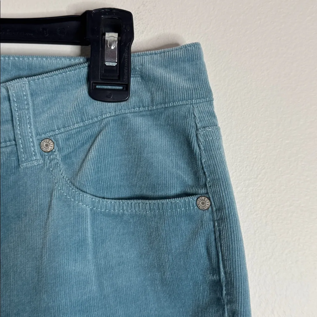 Talbots High-Waist Straight-Leg Curvy Blue Teal Corduroy Pants size 10P - Image 8
