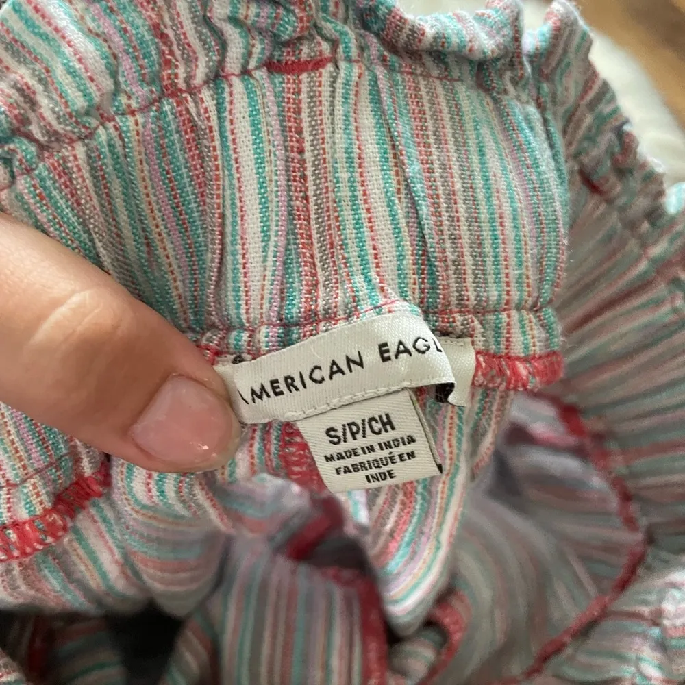 AMERICAN EAGLE Striped Drawstring Shorts - Image 5