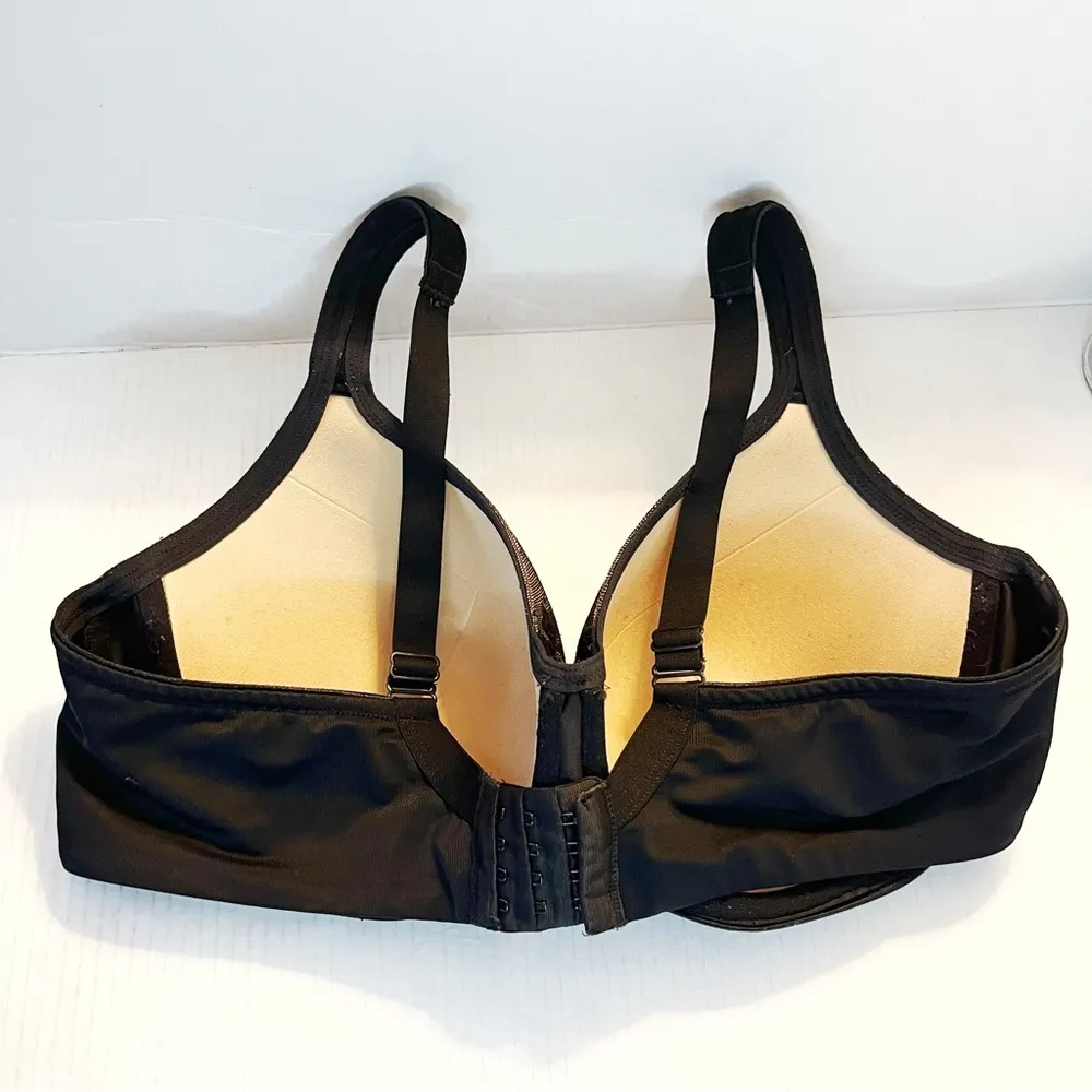 Soma Bra Stunning Support Balconette Bra in Black Sz 40DD GUC Floral Lace - Image 7