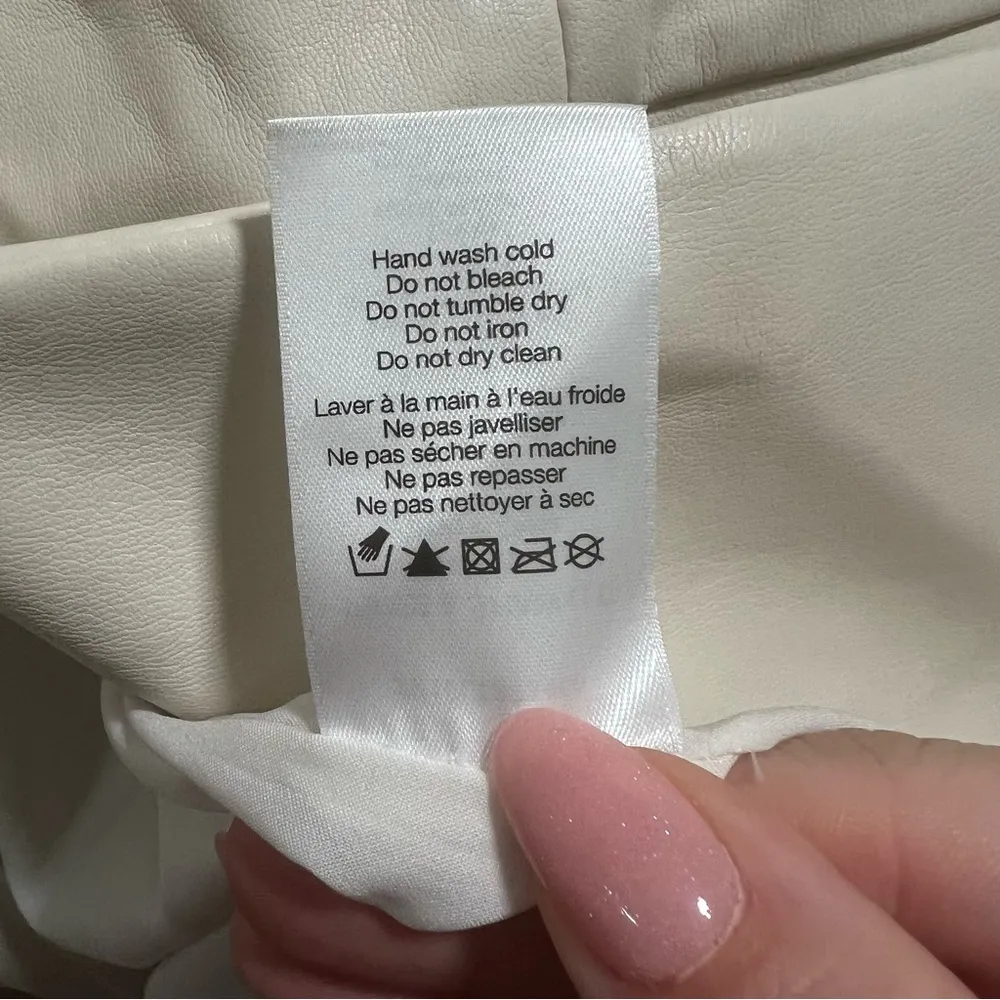 NEW NWT Veronica Beard Beacon Dickey Blazer Jacket In Ecru Faux Leather - Image 14