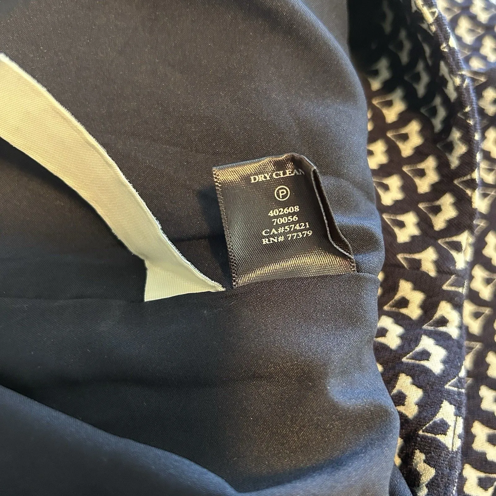 Ann Taylor Womens Pencil Skirt Blue Fan Print Stretch Career Size 2 - Image 7