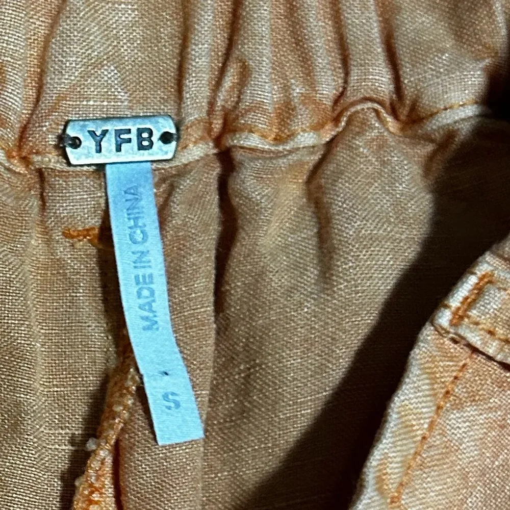 Young Fabulous & Broke Women's Wide Leg Linen Blend Sailor Pants Size Small - Image 5