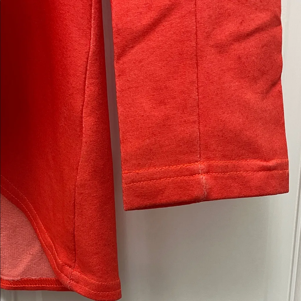 Krisa Vibrant Orange Open Front Draped Cardigan - Size XS - Image 4