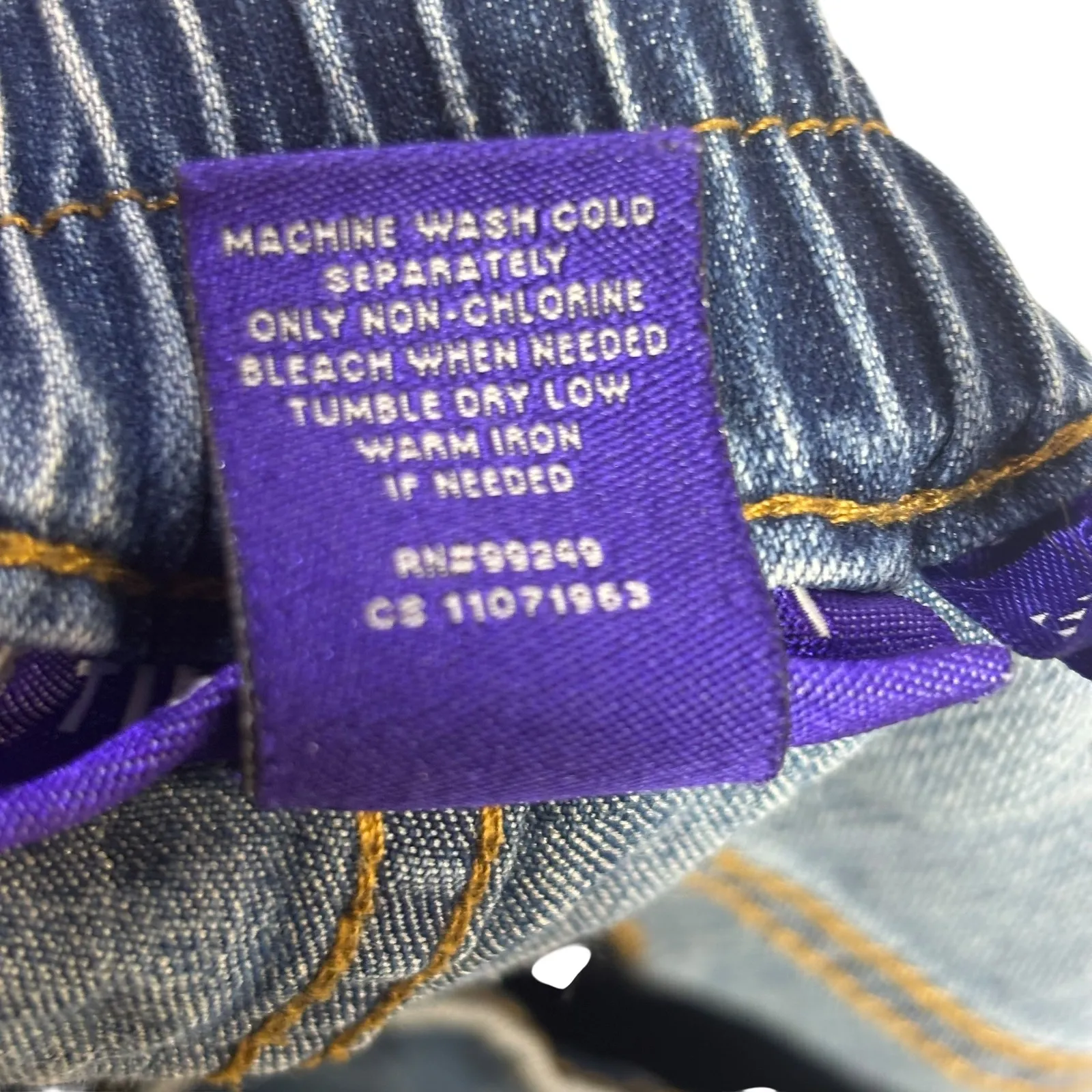 Catherines Timeless Fit Petite 3XWP Blue Denim Elastic Waist Straight Leg Jeans - Image 4