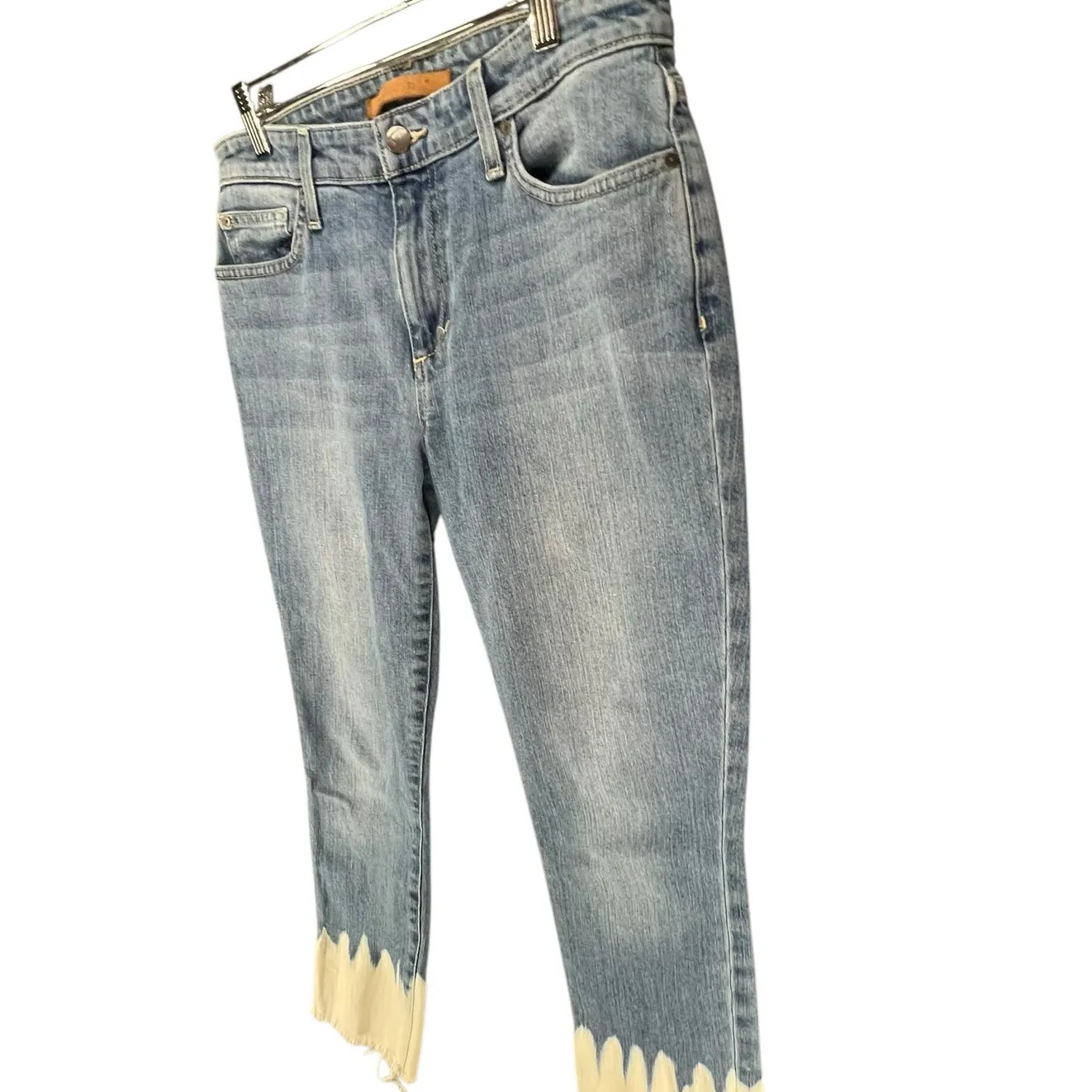 Joes Icon Ankle Sigourney Jeans Womens 28 Blue Dip Dye Skinny Stretch Boho Chic - Image 4