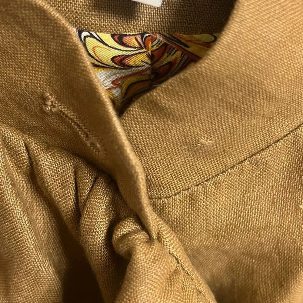 ✨Anthropologie RUFFIAN MISE SCENE Sz 4 Jacket Coat Ruffle Linen Silk✨ - Image 7