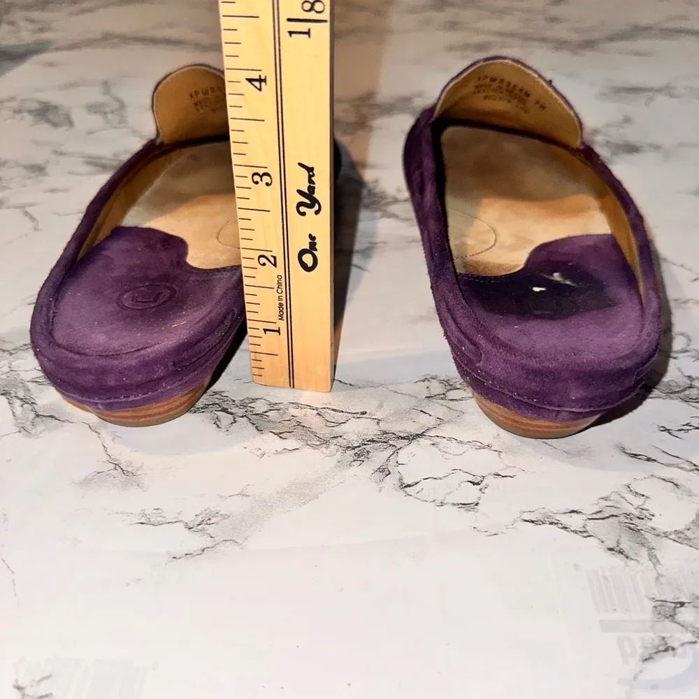 Purple Mule Flats Suede Size 7 - Image 3