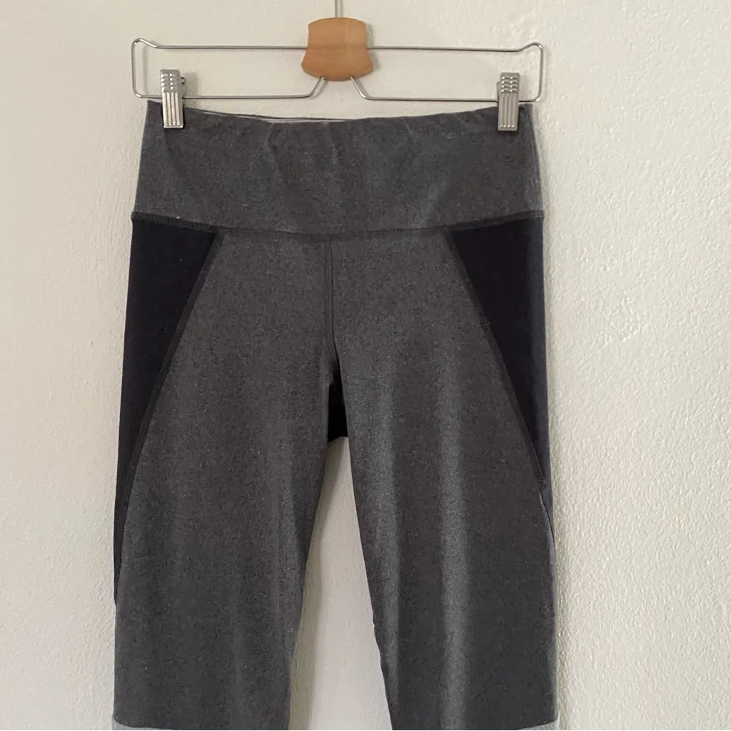 Splendid Heather Gray Color Block Leggings High Waist Size Medium - Image 6