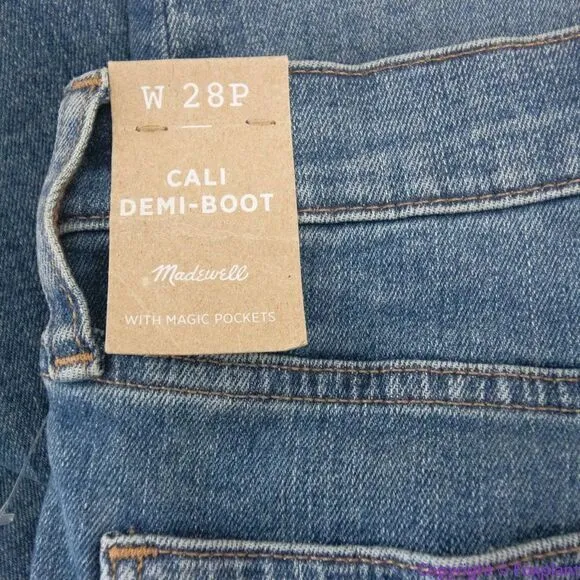 NEW Madewell‎ Petite Cali Demi-Boot Jeans in Glenside Wash, 28P - Image 14