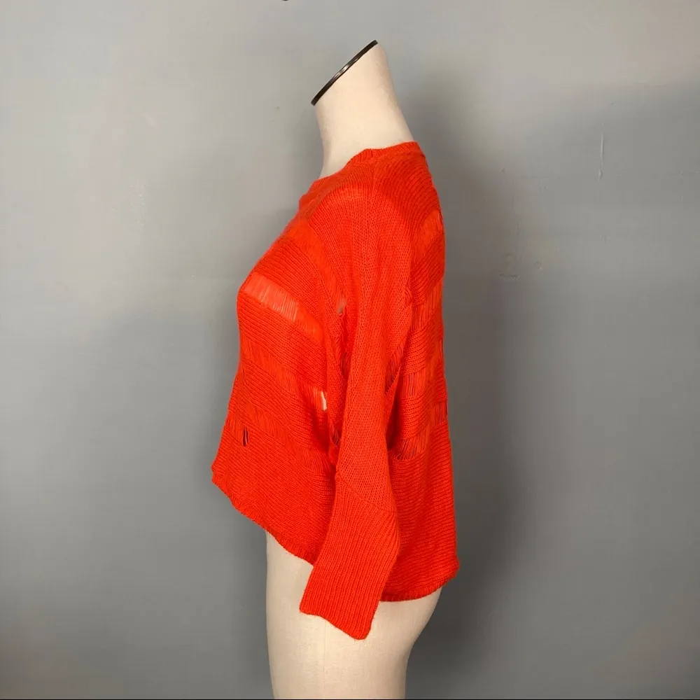 Planet Gold Shredded Dolman Open Kit Crop Sweater - Image 6