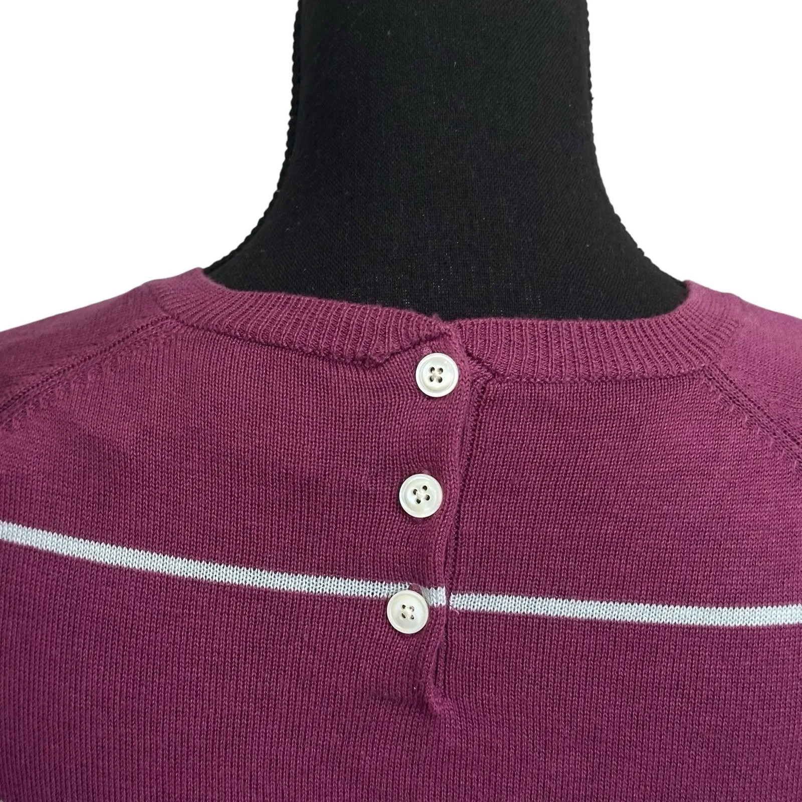 Islefield Purple Sweater Women's Size Small Silk Blend Equestrian Horse - Image 6