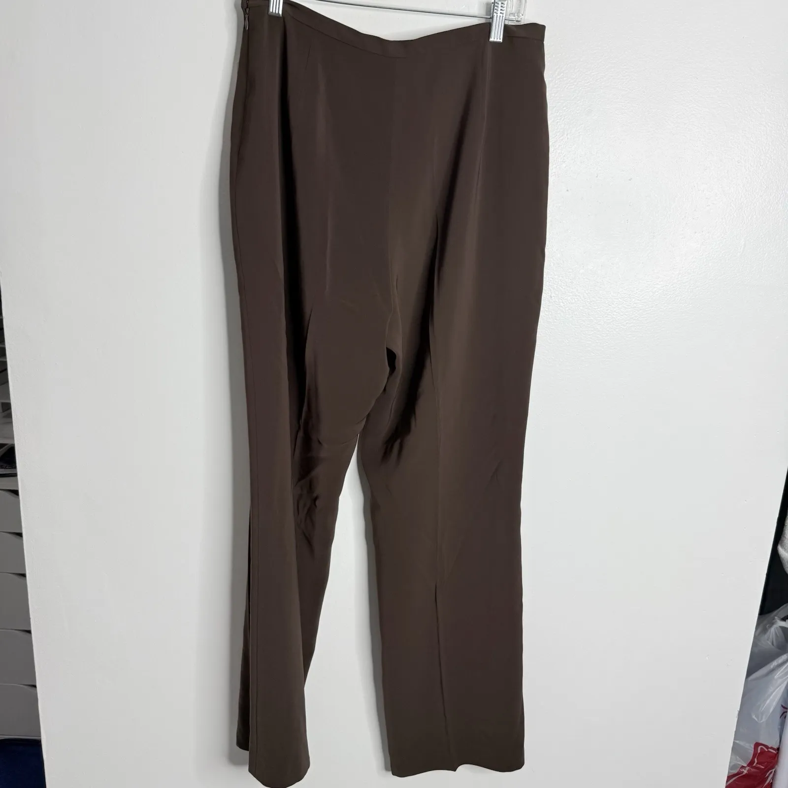 NWT Kasper Brown Dress Pants Straight‎ Leg Size 12 Workwear Career Wear - Image 2