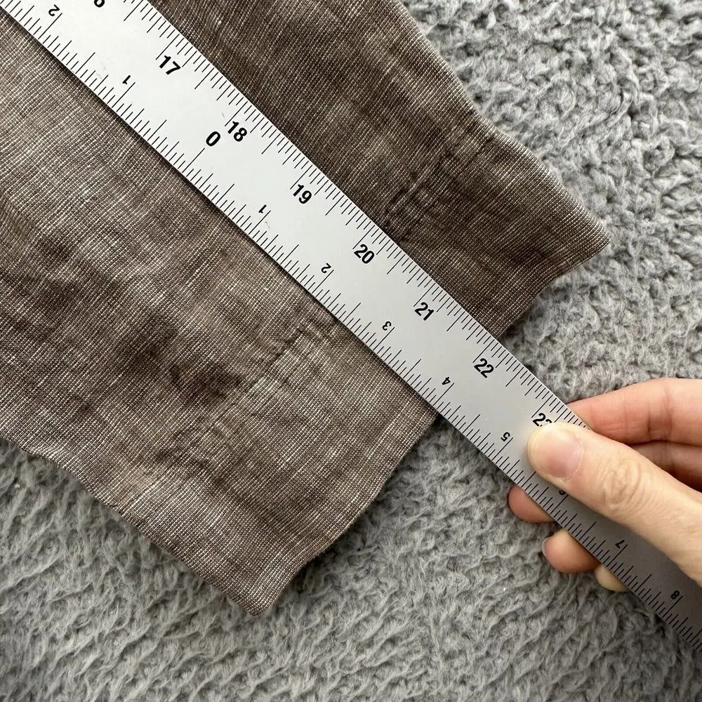 Tommy Bahama 100% Linen Dress Shirt Dress Beach Travel Lagenlook Coastal Women S - Image 7