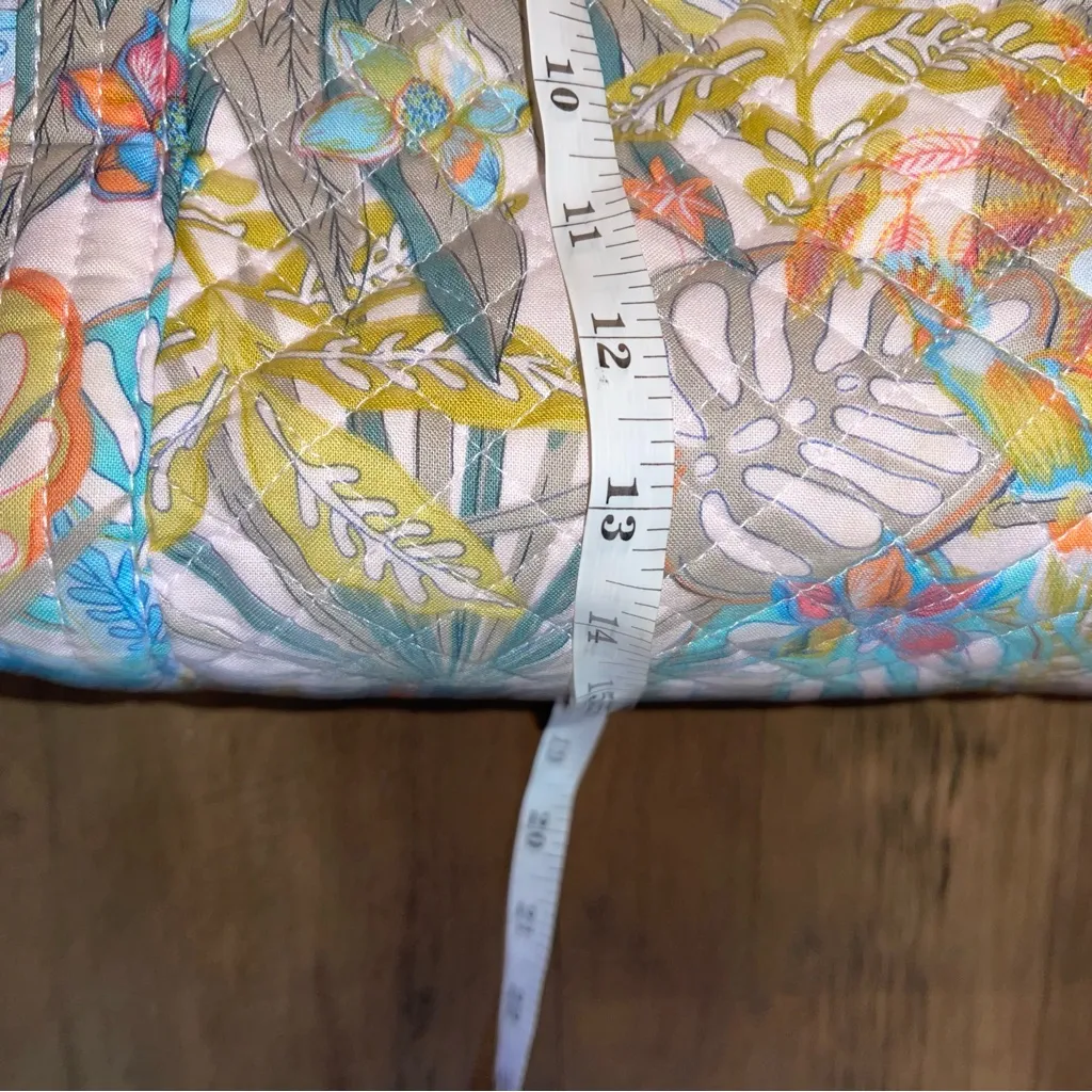 Vera Bradley Rain Forest Canopy Iconic Large Quilted Travel Commuter Tote Bag - Image 12