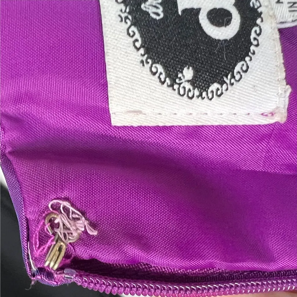 Deb Strapless Purple Jewel Hi Low Ball Gown Ruched Ruffles Size 5/6 Formal Dress - Image 11