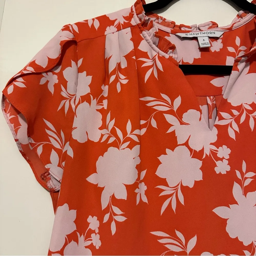 41 Hawthorn Tiffiny Tulip Sleeve Blouse red size S - Image 2