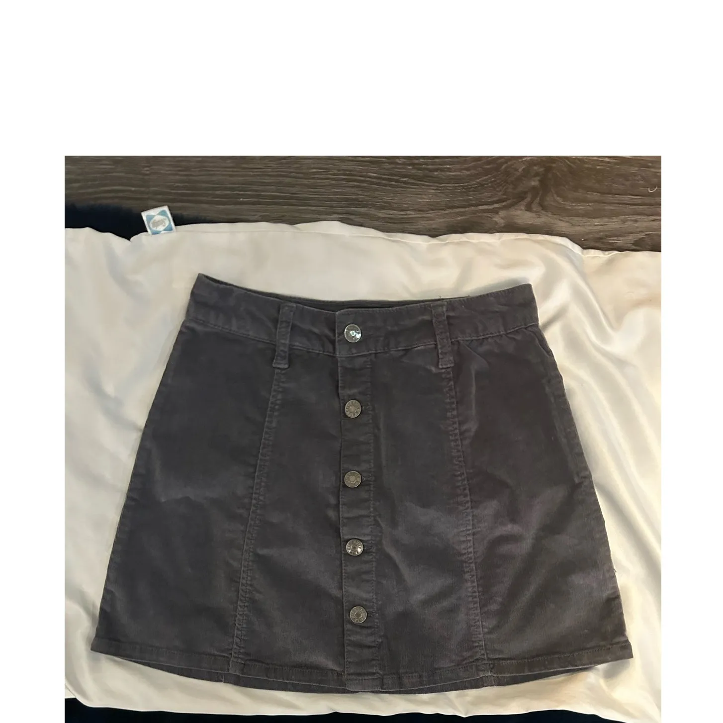 Celebrity Pink Gray Mini Skirt XS Winter Academia Casual Boho Classic Preppy - Image 4