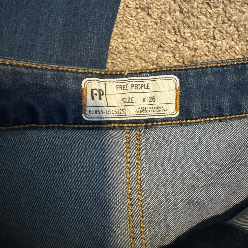 Free People Just Float On Flare Jeans Sz 26 Dark Wash Denim Stretch Western - Image 16