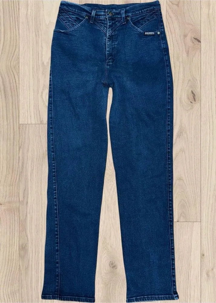 Vintage Roughrider By Circle T Jeans Women’s 30x33 Blue Bareback Rodeo Western Size 30 - Image 2
