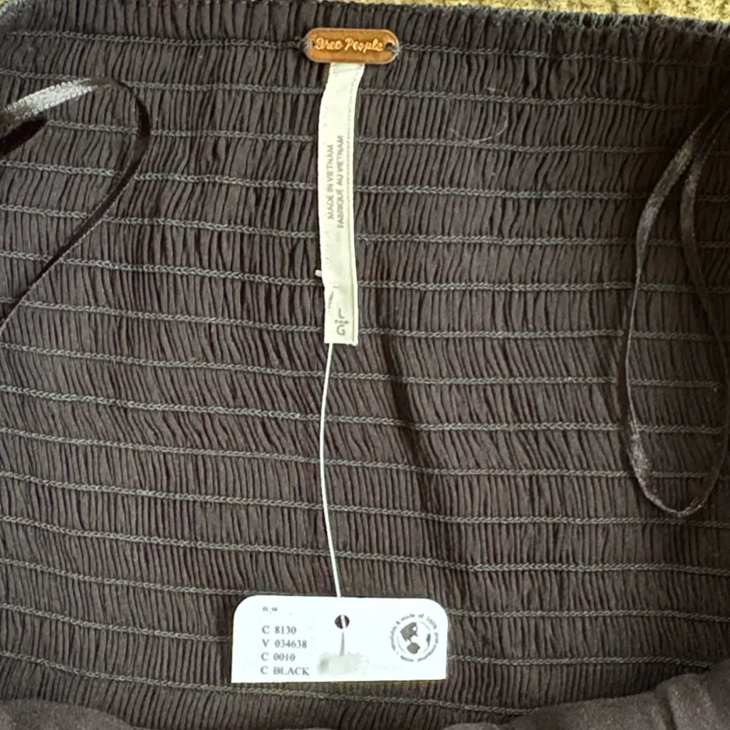 NWT Free People Daisy Strapless Mini Dress Black Size Large Retail $108.00 - Image 7