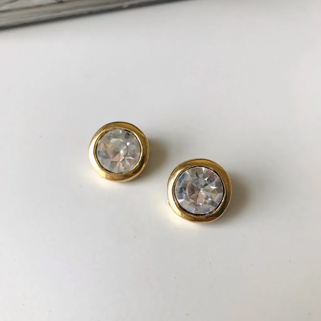 Givenchy Vintage Gold Tone Clip On Earrings - Image 15