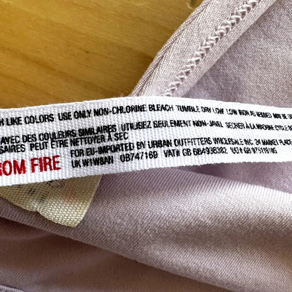 Free People Movement Ursa Bra Tie Front Deep V Stretch Pink Large Purple - Image 6