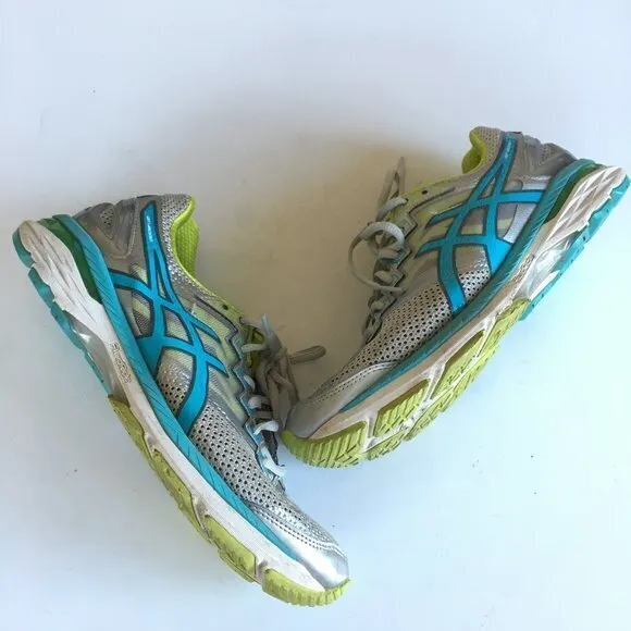 Asics GT-2000‎ V4 Silver/Turquoise/Lime Shoes - Image 7