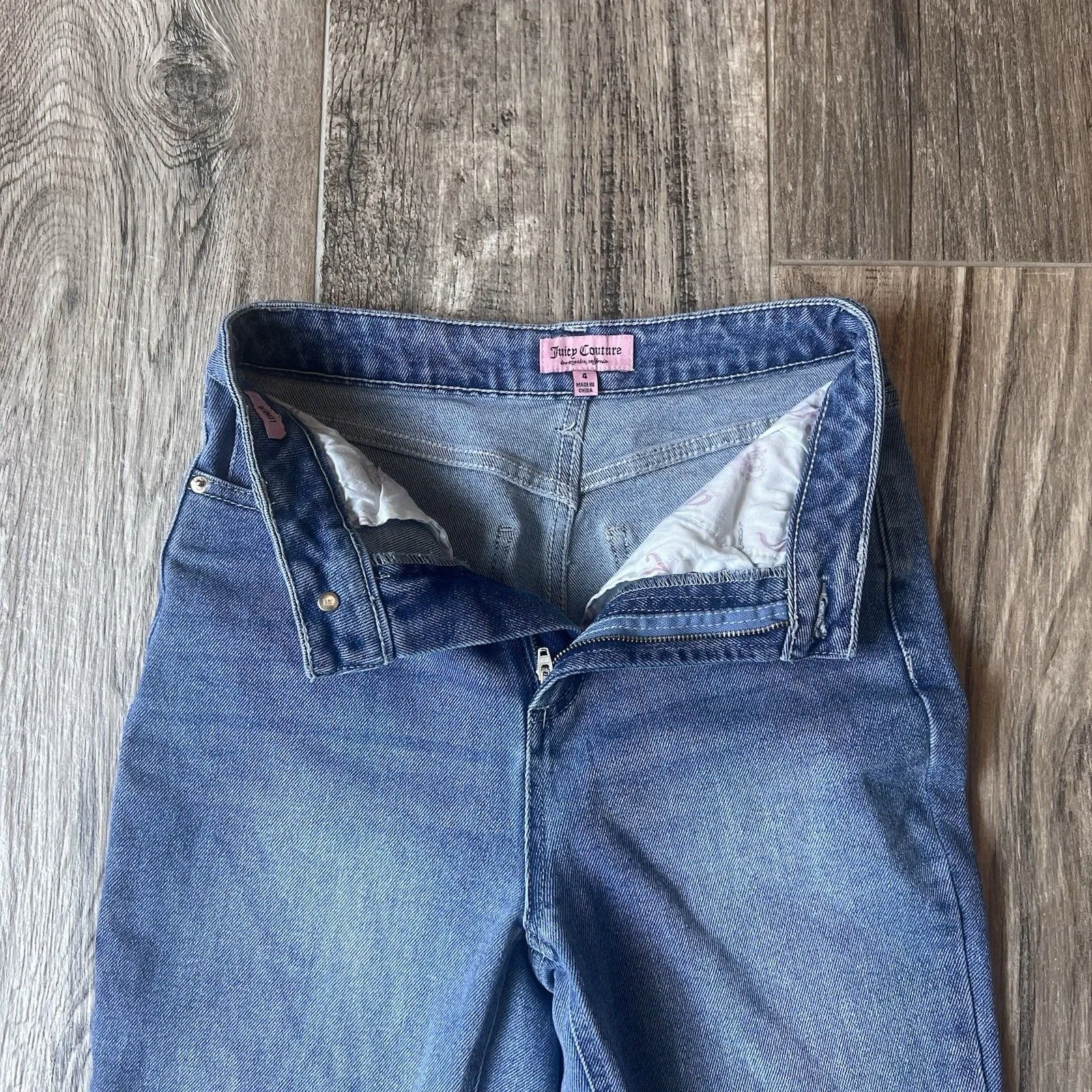 Juicy Couture Womens Lunita Bootcut Jeans Medium Wash Juicy coquette Sz 4 #B - Image 8