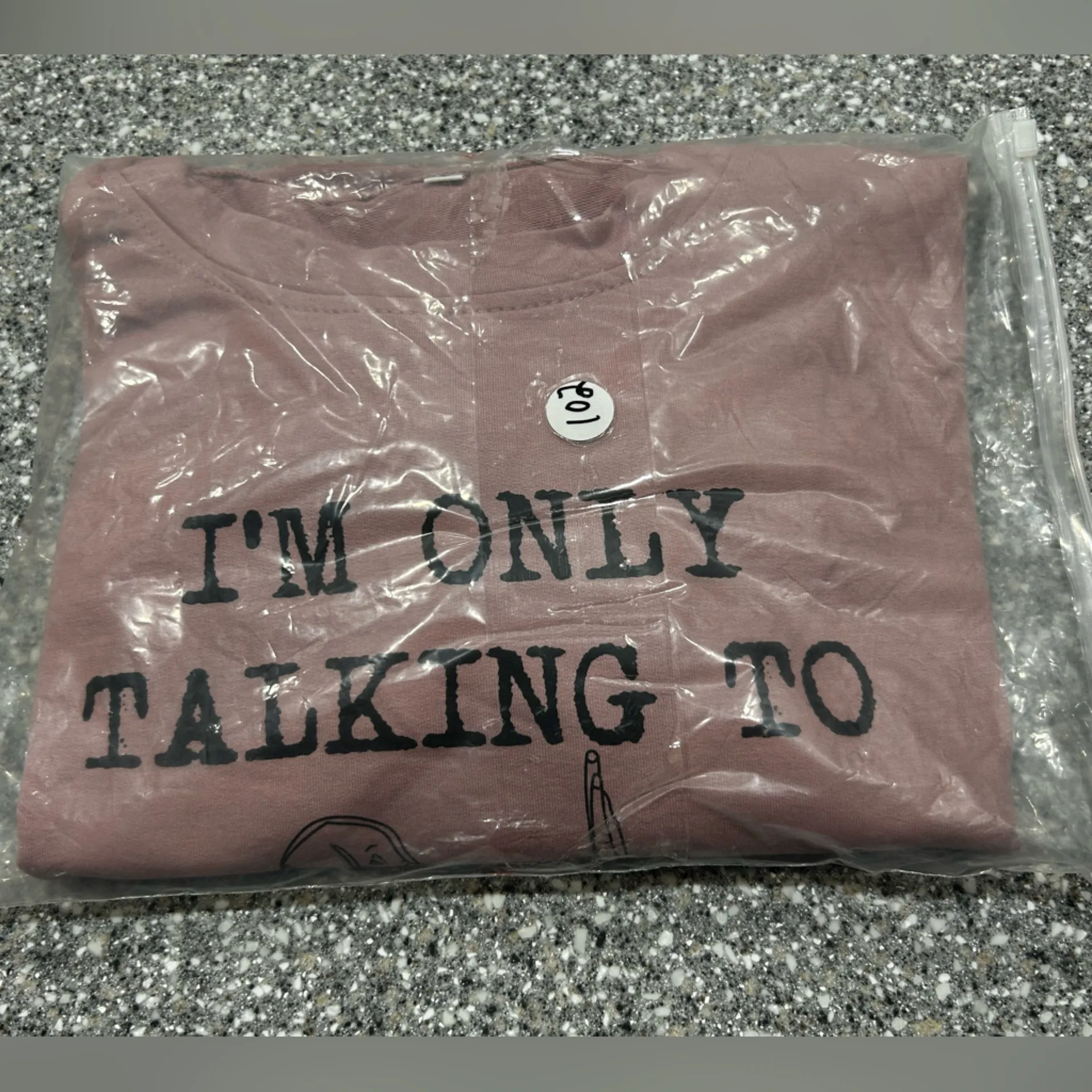 "I'M ONLY TALKING TO MY DOG TODAY" Women's Long Sleeve Sweatshirt Size S - Image 6