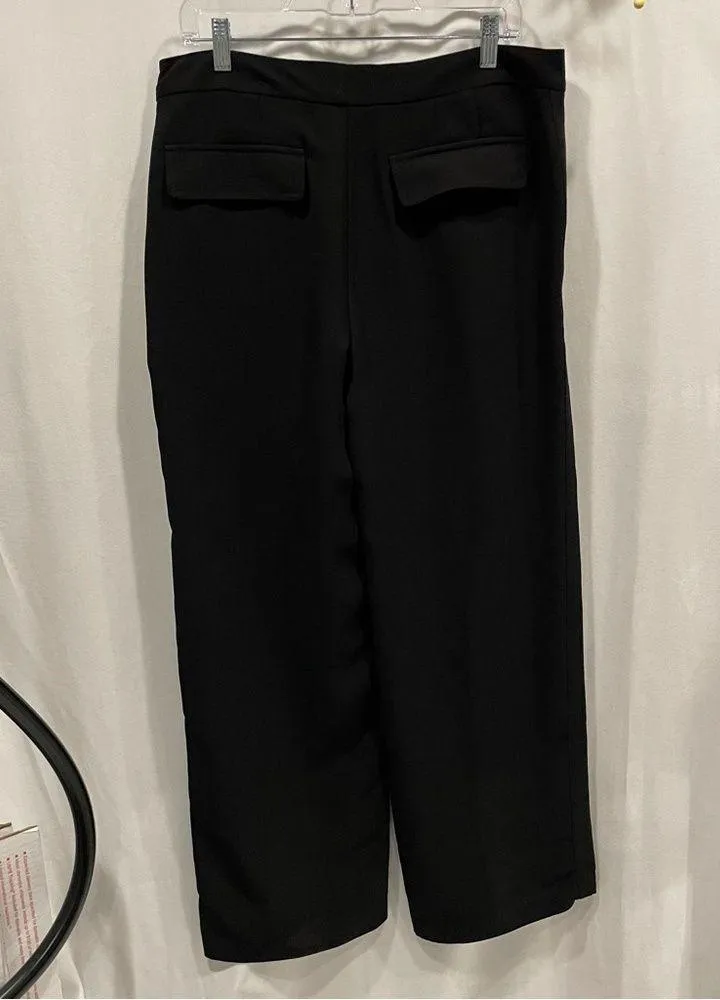 Vintage Lord & Taylor wide leg flowy luxury dressy pants black tuxedo stripe - Image 7
