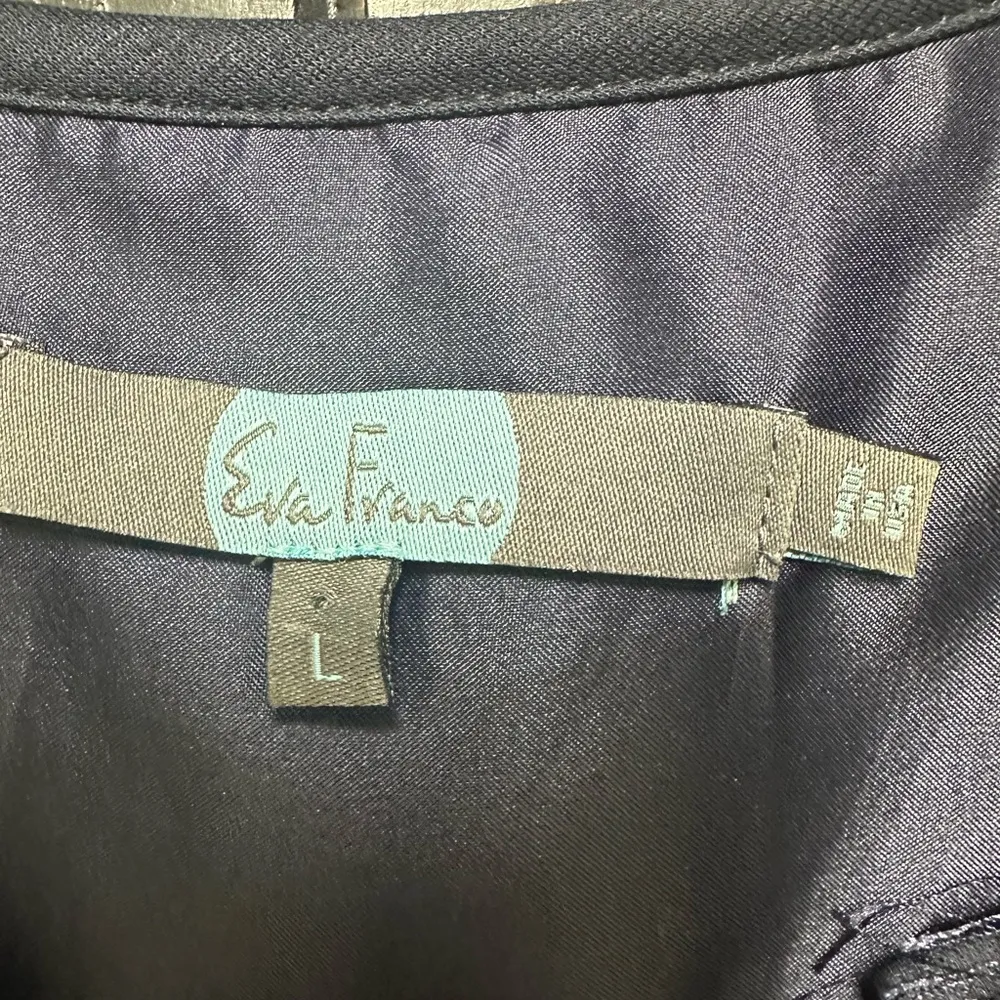 by Eva navy tiered fringe open  vest - Image 6