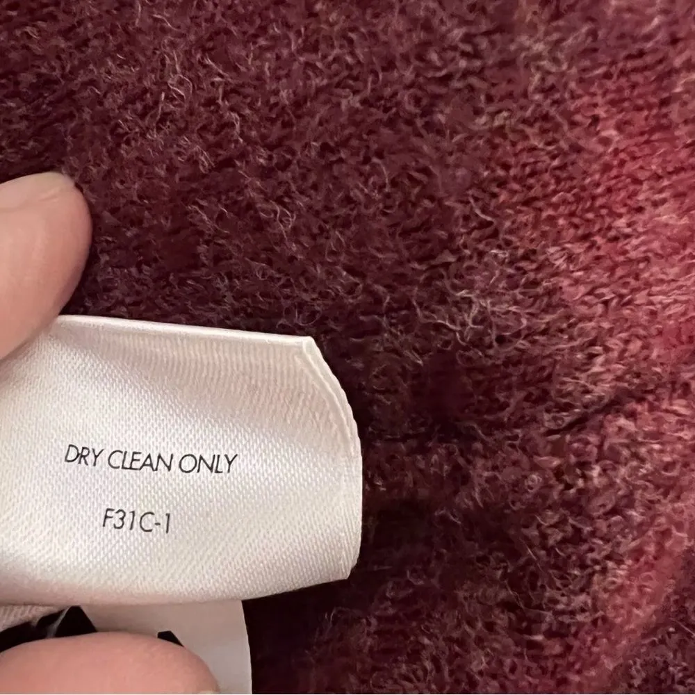 Eileen Fisher Merino Cotton Felted Textured Skirt Size M  Red Womens M - Image 8