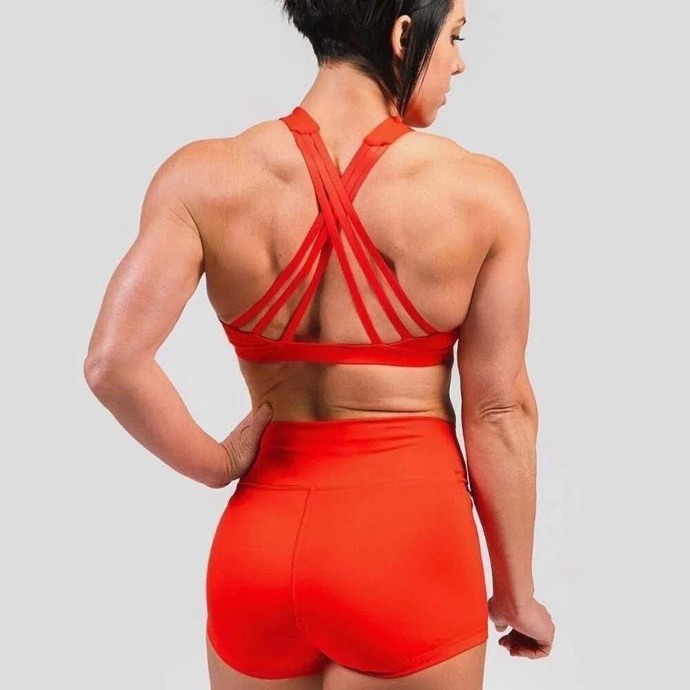 Flag nor Fail vivid red sport bra size medium excellent condition Red - Image 9