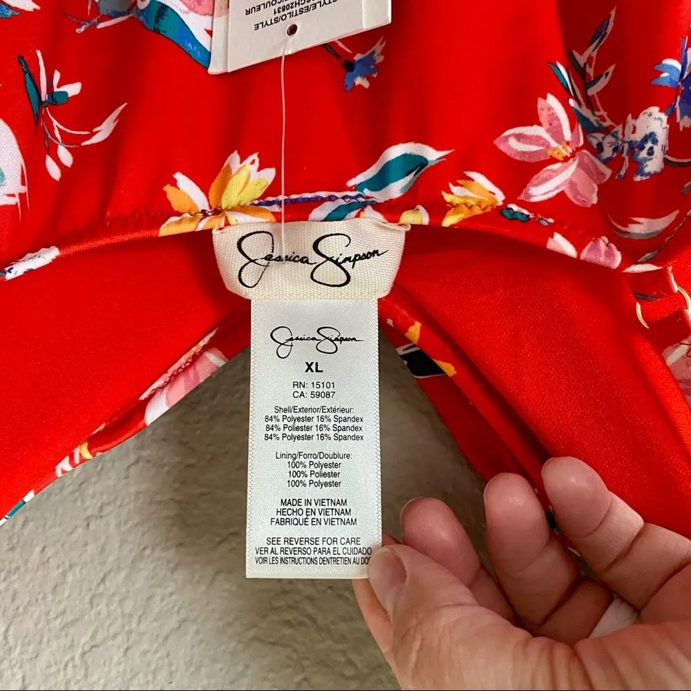 Jessica Simpson Chantilly One Piece Swimsuit B4 - Image 7