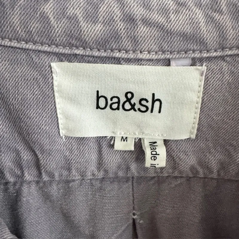 ba&sh Frida Denim Jumpsuit Faded Purple Wash Medium - Image 10