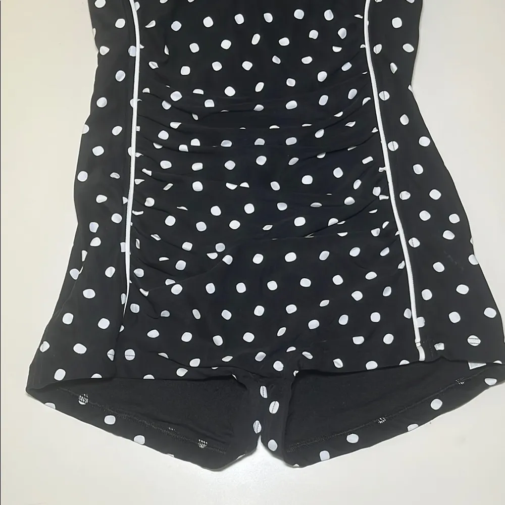 Seafolly Australia La Vita Polka Dot Boy-leg Swimsuit US Size 4 - Image 5