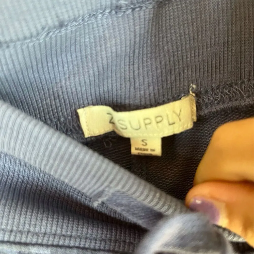 Z Supply Women's Blue Leopard Print Joggers Size Small Cozy Comfy‎ Athleisure - Image 5