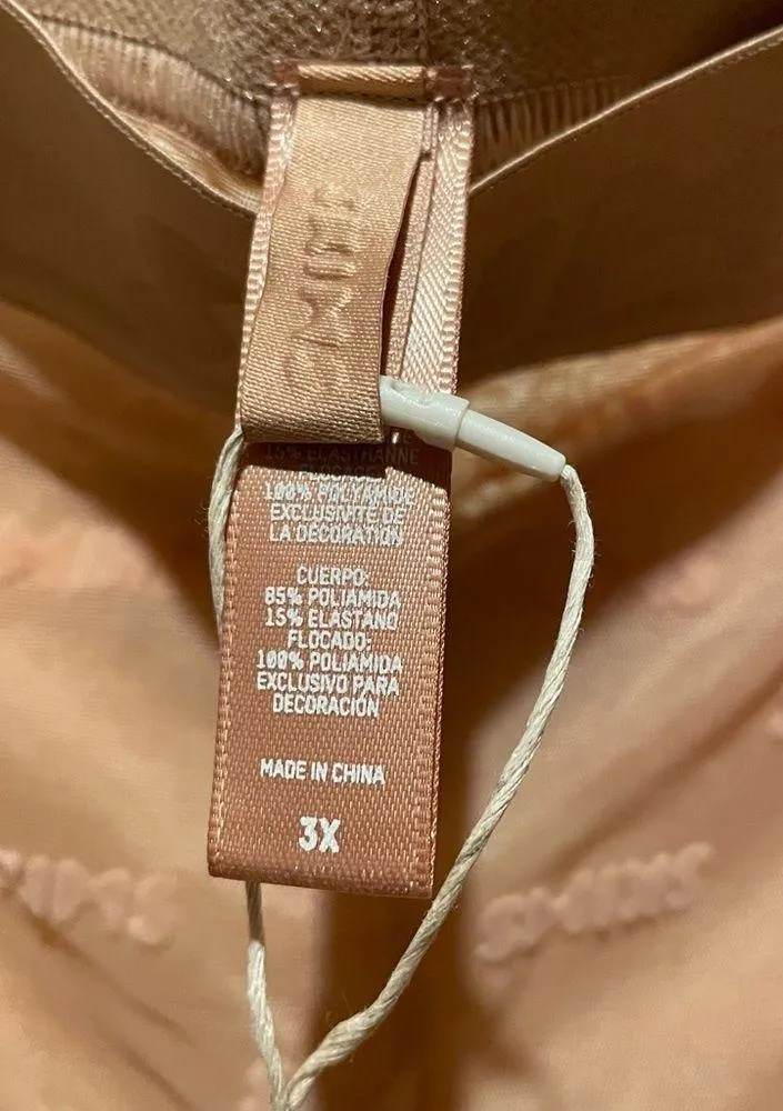 NWT Skims After Hours Sheer Leggings Logo Mesh Tights Ochre 3X - Image 4