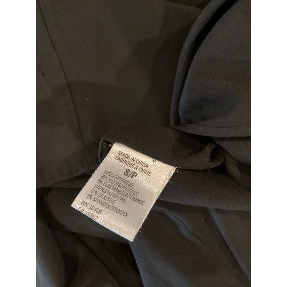 Theory Dazell Charm puff short sleeve Mini Dress Shift Scoop Neck Black Viscose - Image 10