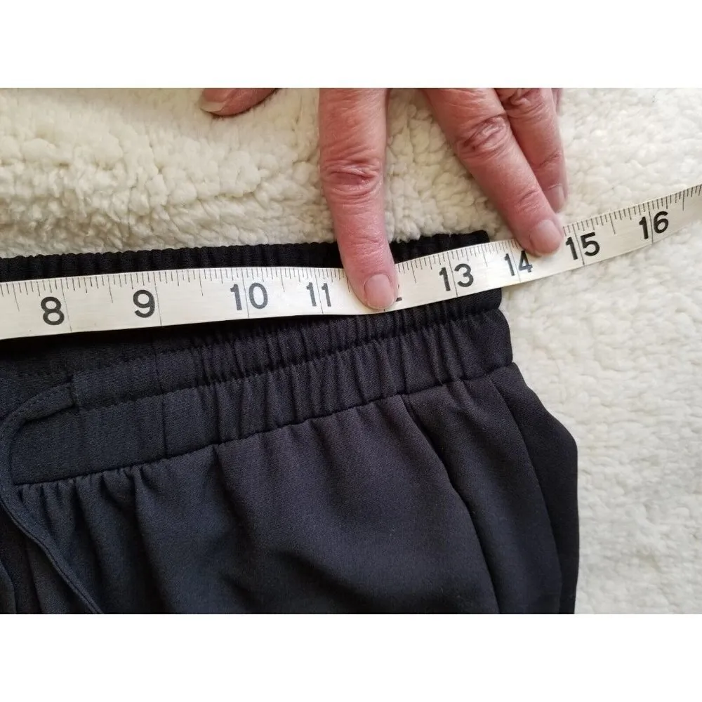 Topshop Black Crepe de Chine Jogger Pants with Pockets Elastic Waist Womens Sz 6 - Image 4