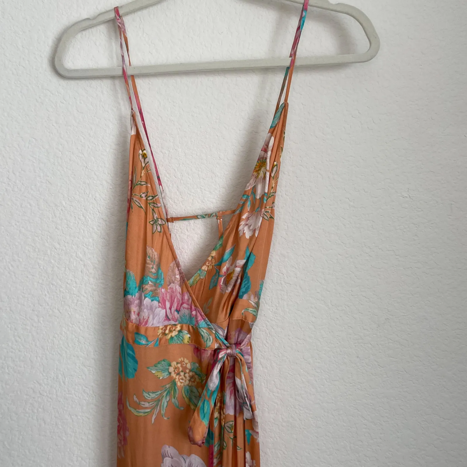 Majorelle Revolve Floral Satin Wrap Maxi Dress - Image 7