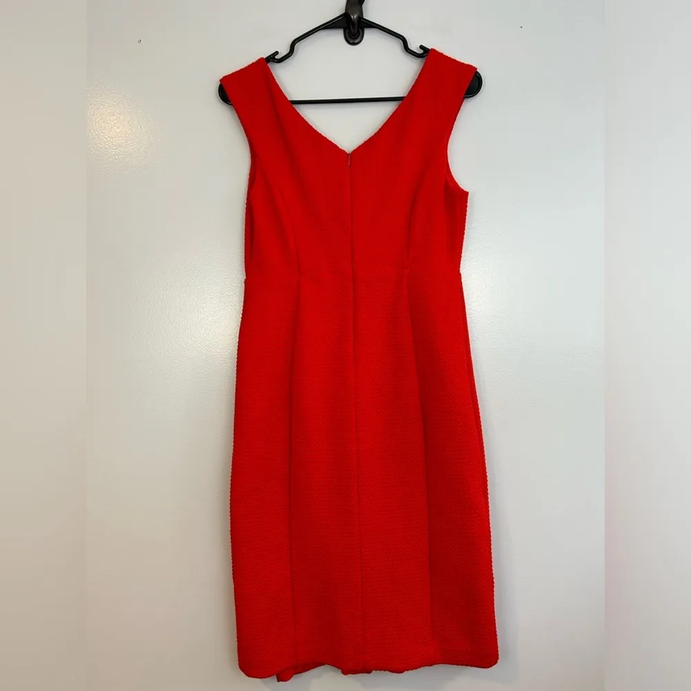 Maeve Red Quilted Button Front Sleeveless Sheath/Pencil Dress Size Small - Image 8