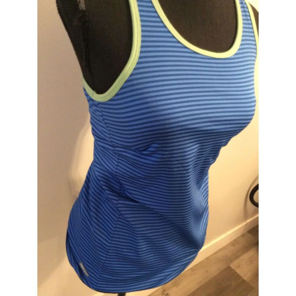 The North Face Blue Stiped Womens Tank Size medium M - Image 2