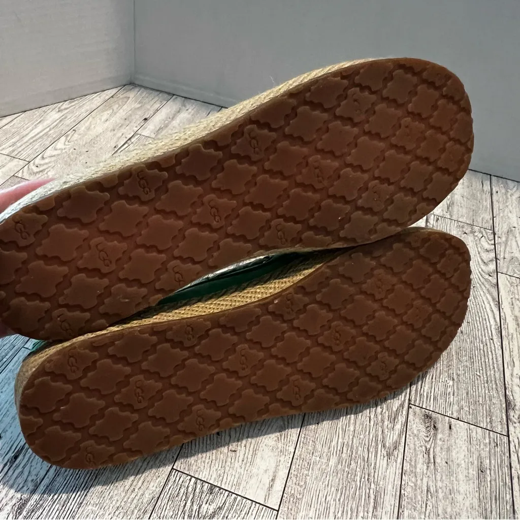 UGG Chivon Slip On Comfort Flat Moccasin Mint Green Women's Size 9 Canvas - Image 6