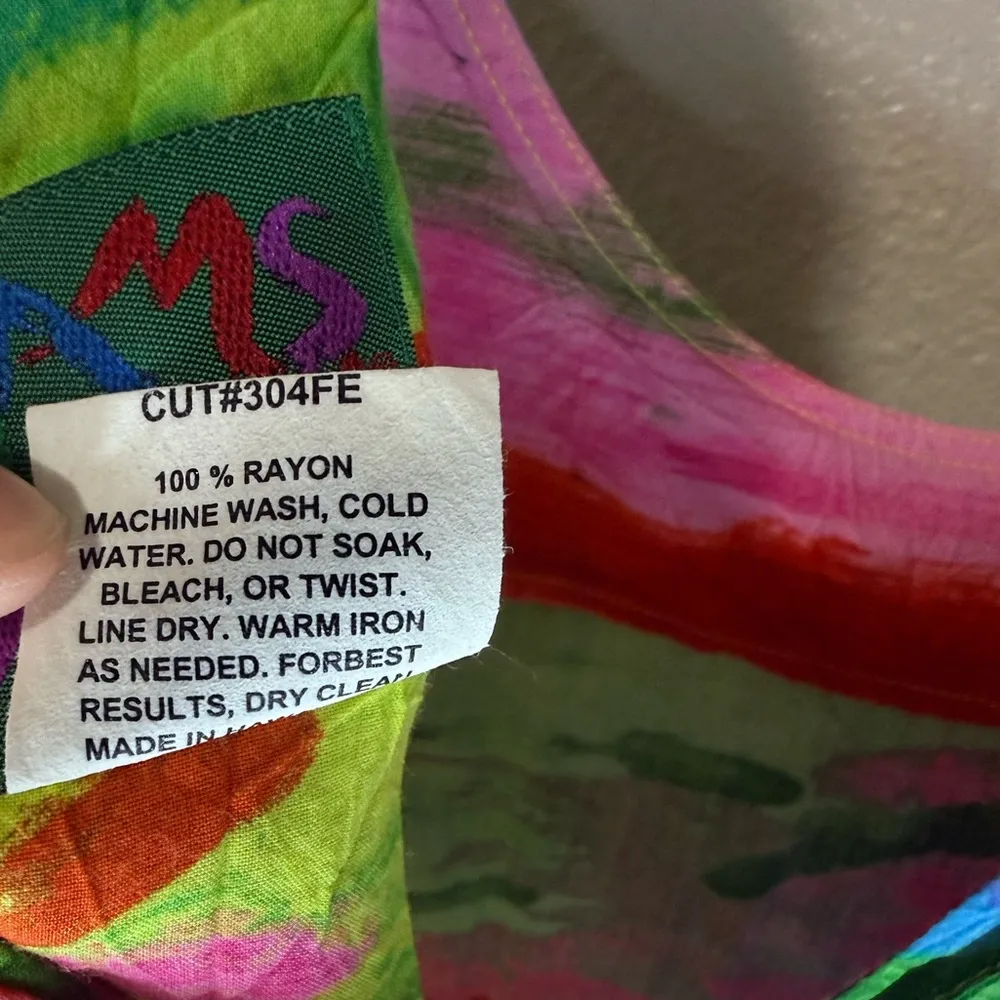 Jams World Floral Medium Sleeveless Dress Watercolor Dreams Made in Hawaii - Image 4