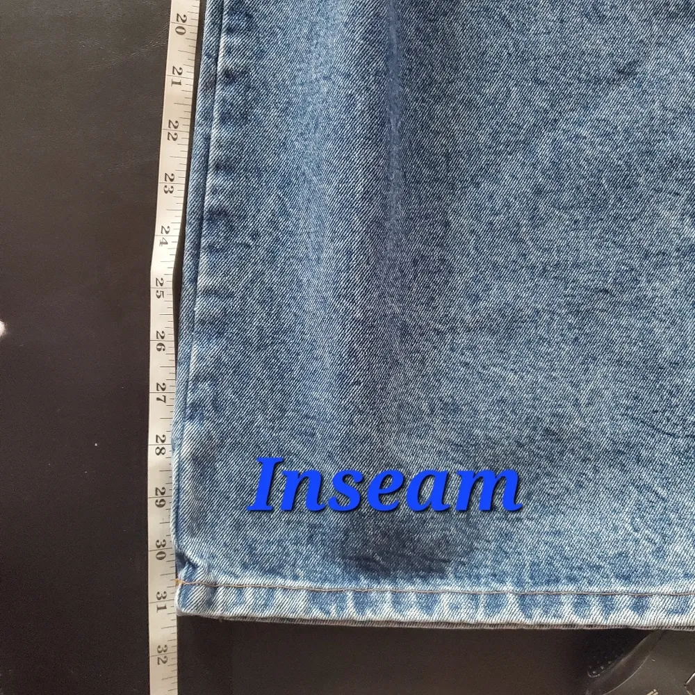 Vintage 90's Arizona sz13 high rise wide leg denim jean made in USA  100% cotton - Image 10