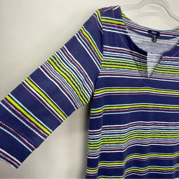 Hatley Lucy Dress Stripes Size Medium‎ Blue - Image 8