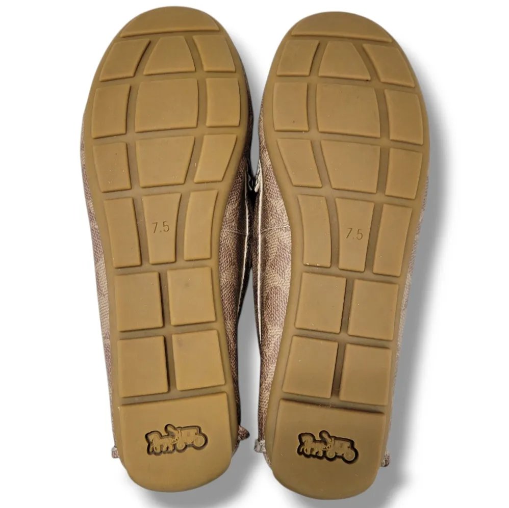 Coach Shoes Size 7.5B Coach McKenna Driver Loafers Coach Signature Monogram Logo Women's Shoes - Image 13