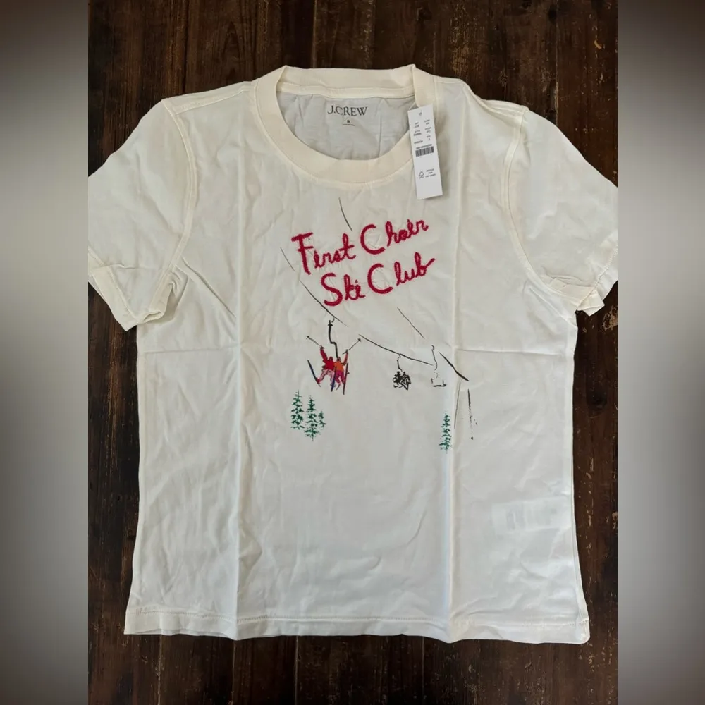 NEW! J. Crew tee, First Chair Ski Club Graphic🎿⛷️ - Image 2